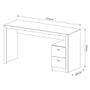 Imagem de Mesa com 2 Gavetas para Escritório Home Office ME4130 MDP Rustico G69 - Gran Belo