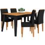 Mesa Com 4 Cadeiras Benim Preto Fosc/cinamomo/preto - Móveis Arapongas - A Móveis Arapongas Imagem de Mesa Com 4 Cadeiras Benim Preto Fosc/cinamomo/preto - Móveis Arapongas