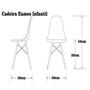 Imagem de Mesa Com 4 Cadeiras Branca e Preta Para Criança Eames Redondo Infantil