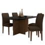 Imagem de Mesa Com 4 Cadeiras Duda 1,36 Imbuia/preto/marrom - Móveis Arapongas