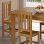 Imagem de Mesa Com 4 Cadeiras Em Madeira Maciça 120cm Marrom Sapphira Shop Jm