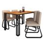 Imagem de Mesa Com 4 Cadeiras Industrial 1,36 Deli Pt/cin/beg - Móveis Arapongas