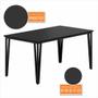 Imagem de Mesa Com 4 Cadeiras Industrial 1,36 Denver Pt/pt/gr - Móveis Arapongas