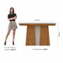 Imagem de Mesa Com 4 Cadeiras Kiara 1,36 Cin/off Whit/preto - Móveis Arapongas