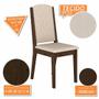 Imagem de Mesa Com 4 Cadeiras Mali 1,36 Branco/imbuia/bege -  Móveis Arapongas