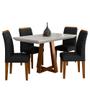 Imagem de Mesa Com 4 Cadeiras Monterey 1,20 Cin/off/preto - Móveis Arapongas