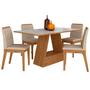 Mesa Com 4 Cadeiras Nápoles 1,36 Cinamomo/off/bege - Móveis Arapongas - A Móveis Arapongas Imagem de Mesa Com 4 Cadeiras Nápoles 1,36 Cinamomo/off/bege - Móveis Arapongas