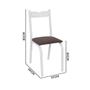 Imagem de Mesa Com 4 Cadeiras Para Cozinha 75 cm Branco Carvalho Ana Slim Ciplafe