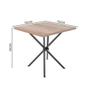 Imagem de Mesa Com 4 Cadeiras Para Cozinha 75 cm Preto Carvalho Manteiga Ana Slim Ciplafe