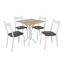Imagem de Mesa Com 4 Cadeiras Para Cozinha Branco Carvalho