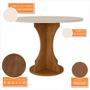 Imagem de Mesa Com 4 Cadeiras Redonda C/vidro Santorini Fre/off/bouclé Off - M.a