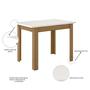 Imagem de Mesa com 4 cadeiras Sala Jantar Bellagio 4 Lugares Carvalho - Poliman Móveis