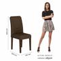 Imagem de Mesa Com 6 Cadeiras 1,60 Pavia Imbuia/preto/marrom - Móveis Arapongas