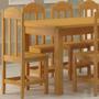 Imagem de Mesa Com 6 Cadeiras de Madeira Maciça 160x88 Safira Cerejeira