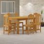 Imagem de Mesa Com 6 Cadeiras de Madeira Maciça 160x88 Safira Cerejeira