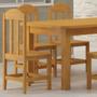 Imagem de Mesa com 6 Cadeiras de Madeira Maciça 160x88 Safira Cerejeira