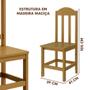 Imagem de Mesa Com 6 Cadeiras Em Madeira Maciça 160cm Nogueira Amelia Shop Jm