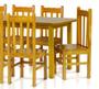 Imagem de Mesa Com 8 Cadeiras de Madeira Maciça 200x88 Bonacor A Cerejeira
