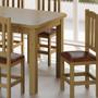 Imagem de Mesa Com 8 Cadeiras Em Madeira Maciça Estofado Em material sintético Marrom 200cm Nogueira Sapphira Shop Jm