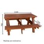 Imagem de Mesa com banco para churrasqueira madeira plástica 1,5 m - In Brasil