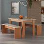 Imagem de Mesa Com Bancos Primor 135x75 Cinamomo E Areia Zanzini Cinamomo-areia