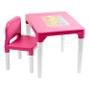 Imagem de Mesa com Cadeira para Meninas Rosa Princesas Monta e Desmonta Até 15kg Styll