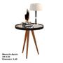 Imagem de Mesa Com Espelho Apoio Adnet Plus 40cm Preto - Comprar Moveis para sua Casa