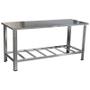 Imagem de Mesa com Tampo e Pés em Inox 150x70cm com Grade Inferior Cristalaço