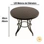 Imagem de Mesa com Tampo Ripado de 120 cm em Alumínio - Trama Original