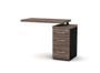 Imagem de Mesa Complemento Com Pé Gaveteiro 03 Gavetas PE 40 Pandin Walnut e Preto