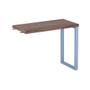 Imagem de Mesa Complemento Tubolar PE 40 Pandin 90 Cm Walnut e Azul Dali