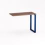 Imagem de Mesa Complemento Tubular P25 Pandin 90 CM Walnut e Azul Del Rey