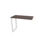 Imagem de Mesa Complemento Tubular P25 Pandin 90 CM Walnut e Branco