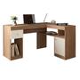 Imagem de Mesa Computador Nilo c/ 1 Porta e 1 Gaveta Branco - Caemmun