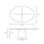 Imagem de Mesa Cone Oval 120x80 cm Tampo Madeira Freijó Base Freijó