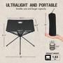 Imagem de Mesa de Acampamento Portátil Ultraleve PORTAL - Alumínio Preto Compacta