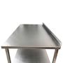 Imagem de Mesa de Aço Inox Industrial 120x60x90 cm com 2 Prateleiras Plano Liso com Espelho Nortinox