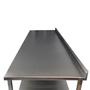 Imagem de Mesa de Aço Inox Industrial 190x70x90 cm com 2 Prateleiras Plano Liso com Espelho Nortinox