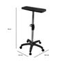 Imagem de Mesa de Apoio Carrinho Tatuagem Auxiliar Tattoo Regulável Tatuador Pedestal Dompel Multiuso Preto