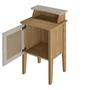 Imagem de Mesa De Apoio Com 1 Porta Artely Charlotte Cor Cavalho com Off White