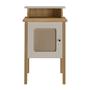 Imagem de Mesa De Apoio Com 1 Porta Artely Charlotte Cor Cavalho com Off White