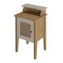 Imagem de Mesa De Apoio Com 1 Porta Artely Charlotte Cor Cavalho com Off White