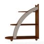 Imagem de Mesa De Apoio Com 3 Prateleiras Artely Andes Cor Cedro com Off White