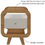 Imagem de Mesa de Apoio Lateral com USB Artely Theo