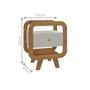 Imagem de Mesa de Apoio Lyon com entrada USB Cinamomo/Off White