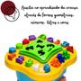 Imagem de Mesa De Atividades Didática Mesinha Brinquedo Infantil - Unissex Menino e Menina - Aprendizado Blocos E Números