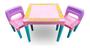 Imagem de Mesa De Atividades Infantil Rosa Com 2 Cadeiras Desmontável