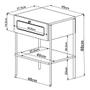 Imagem de Mesa de Cabeceira 01 Gaveta com Telinha Industrial Indy A03 Hanover Dourado - Lyam Decor