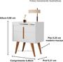 Imagem de Mesa de Cabeceira 1188 Pés Palito com Gaveta e Porta - cores - Comprar Moveis de Casa
