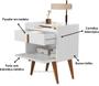 Imagem de Mesa de Cabeceira 1188 Pés Palito com Gaveta e Porta - cores - Comprar Moveis de Casa